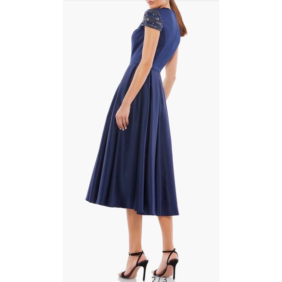 Mac Duggal Midnight Blue Midi Dress - Picture 2 of 8